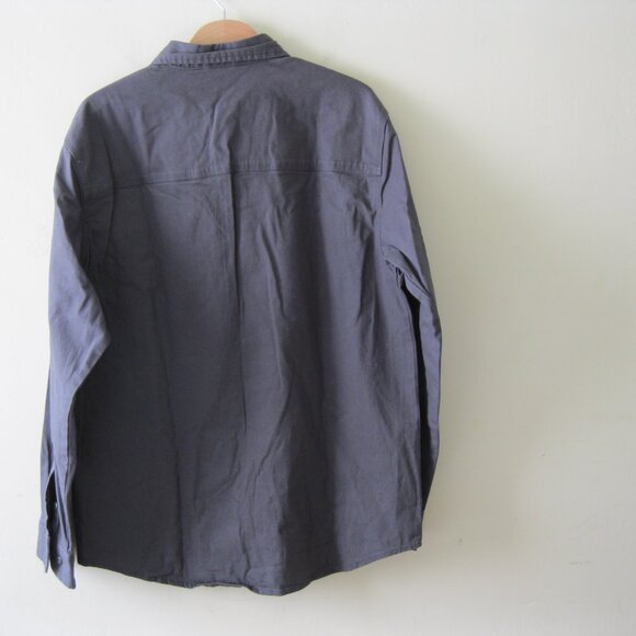 Rugged Elements men’s outdoor button down work Canvas shirt long sleeves gray, L - Picture 4 of 10